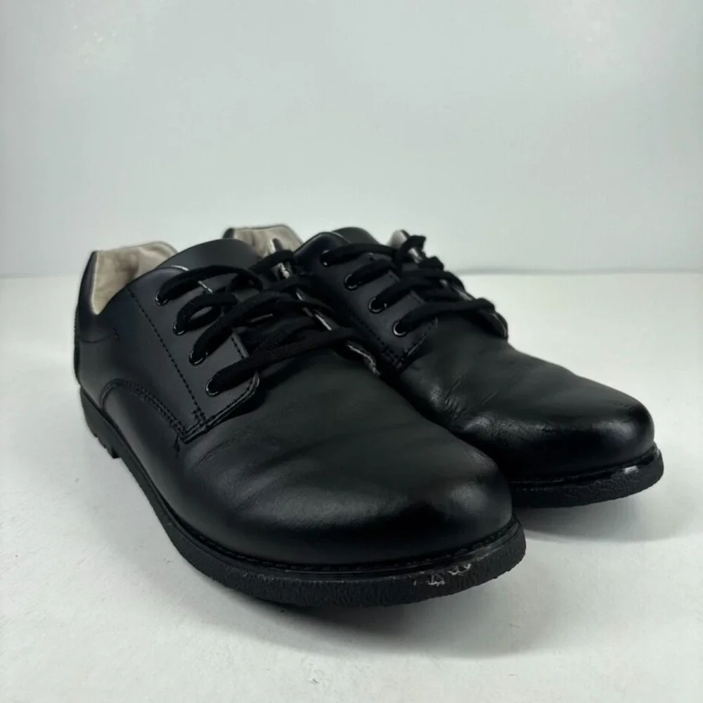 pediped Flex Storm Boys US Size 6Y/38 Black Leather Oxford Dress School Shoes